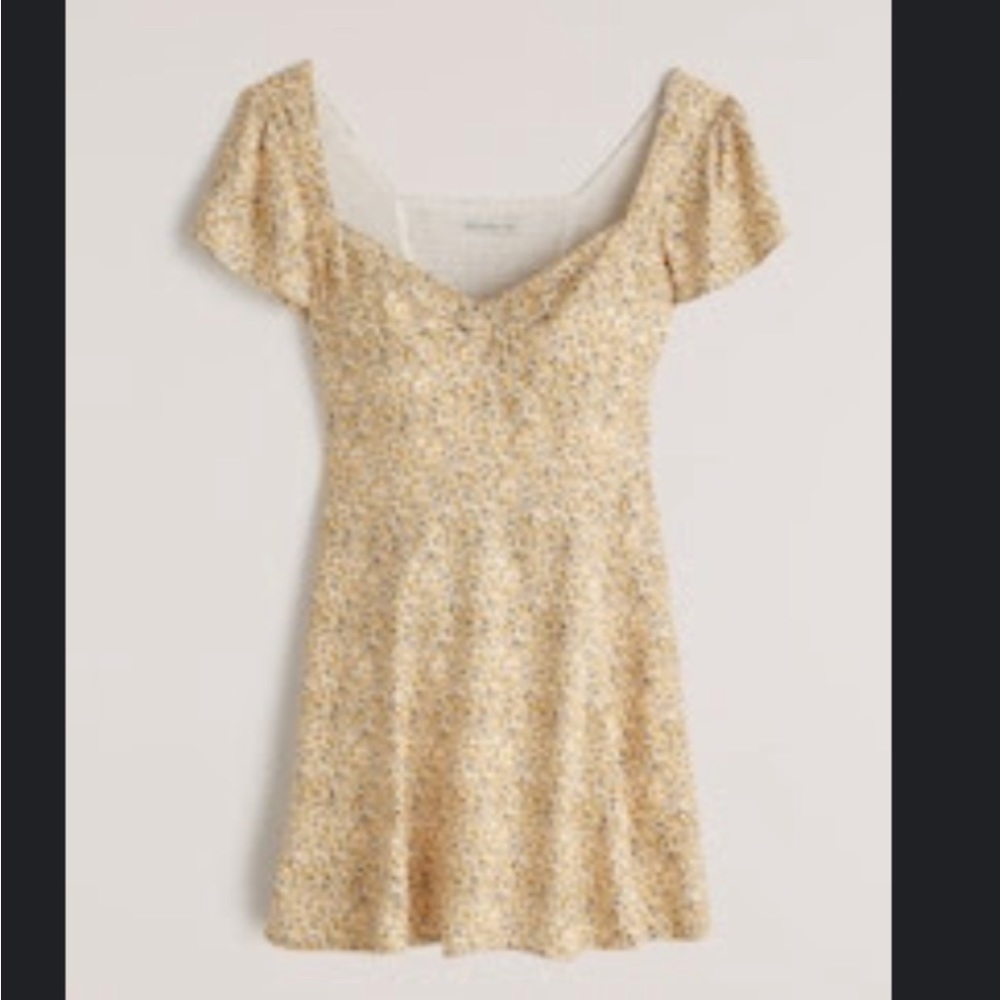 EUC Abercrombie yellow floral mini dress